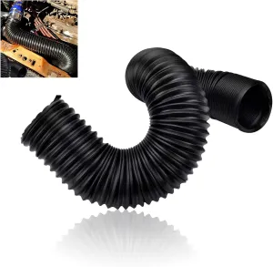 1 PC Car Duct Hoses, 3" Flexible Retractable Fresh Air Duct Hoses, Automotive Modified Intake Accessories, Universal for Most Cars Trucks (Black)