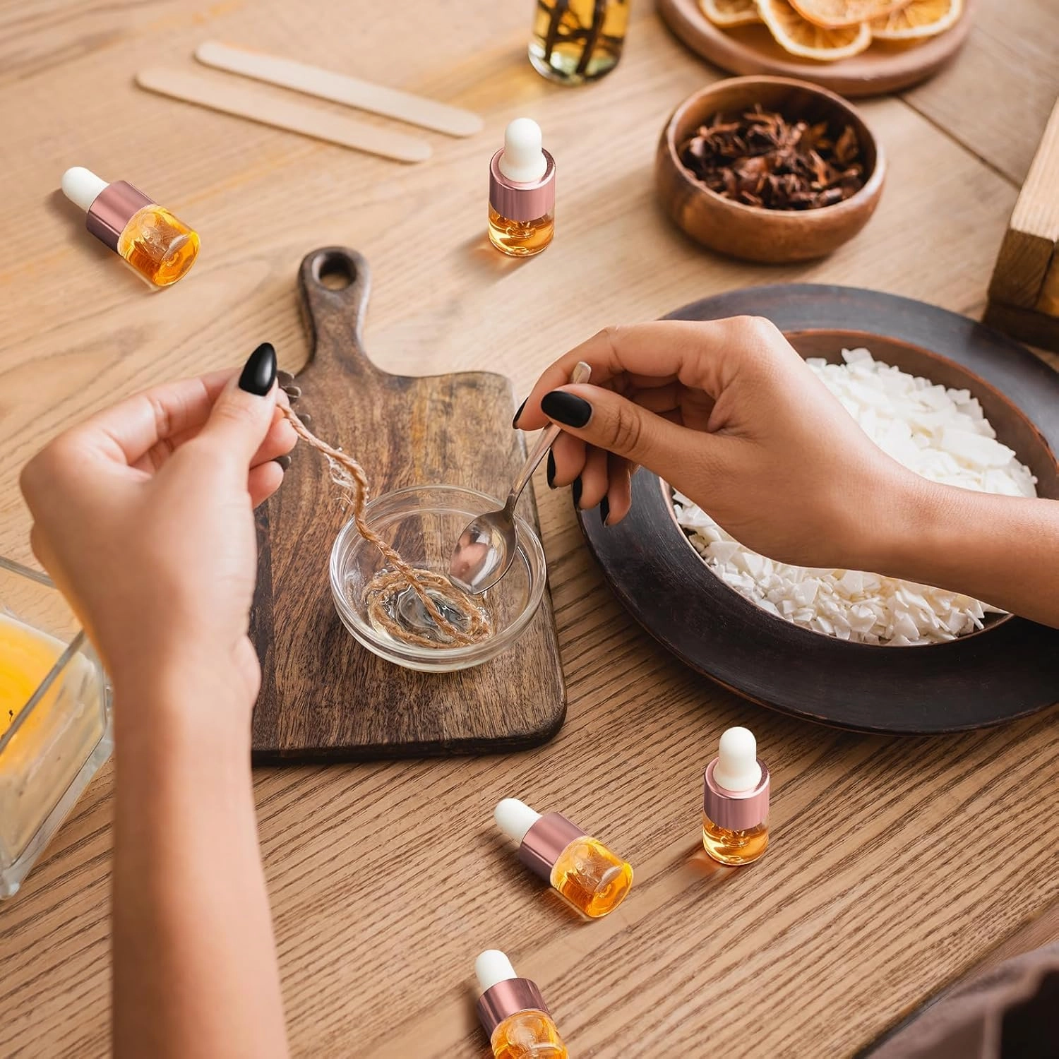 100 Pcs Mini Glass Oil Dropper Bottle Bulk, 1 ml Rose Gold Clear Essential Small Empty Bottles Sample Containers Perfume Liquid Vials with Cap for Traveling
