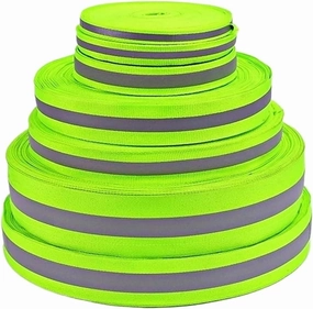 10/15/20/25/30/40/50mm Safety Silver Reflective Rbbon for Sewing Sew On Fabric Reflector Tape Strap Vest Webbing Warning Belt(Green,50mm x 10yards)