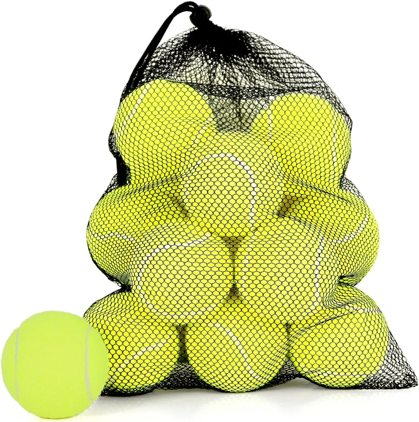 12/18 Pack Tennis Balls for Training, Pet Dog Playing, and Practice With Mesh Bag for Transport and Beginner Training