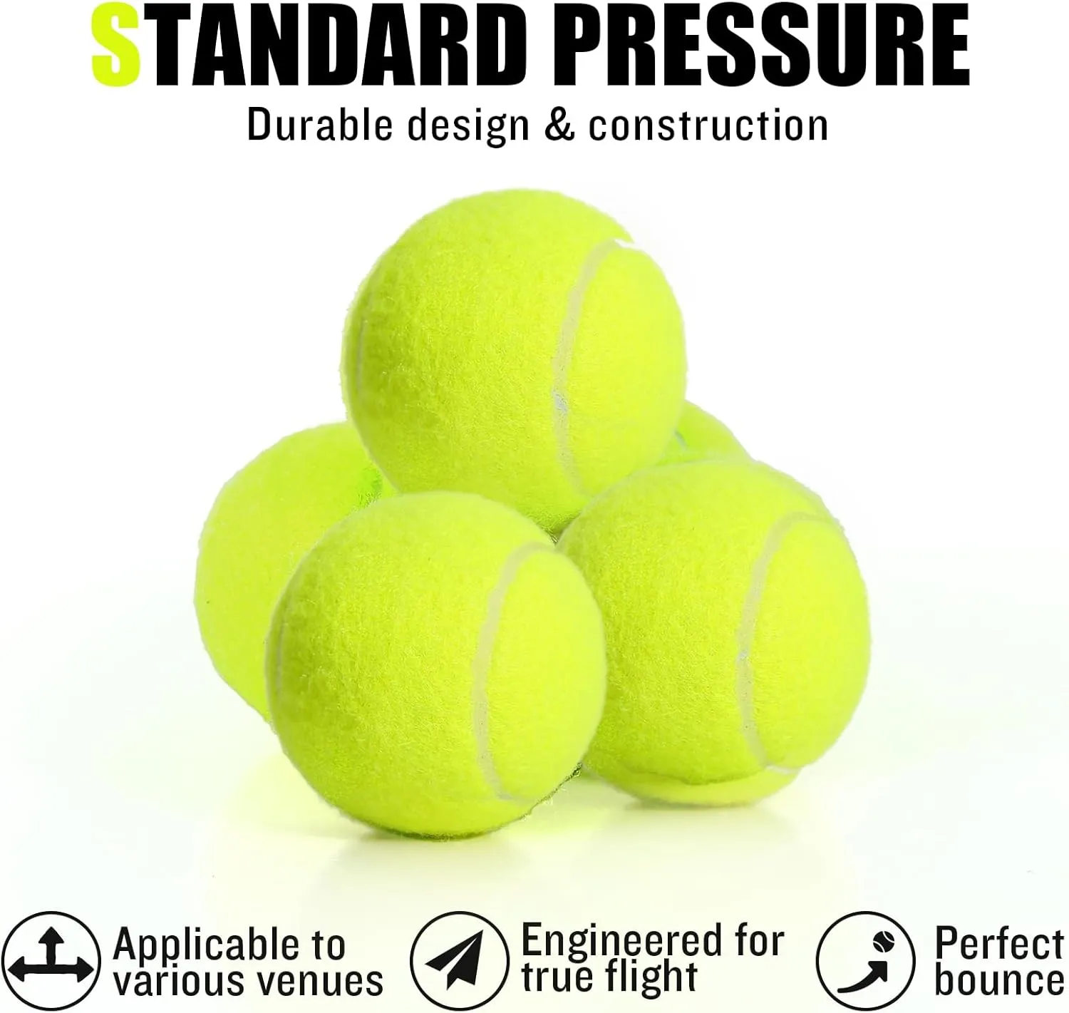 12/18 Pack Tennis Balls for Training, Pet Dog Playing, and Practice With Mesh Bag for Transport and Beginner Training