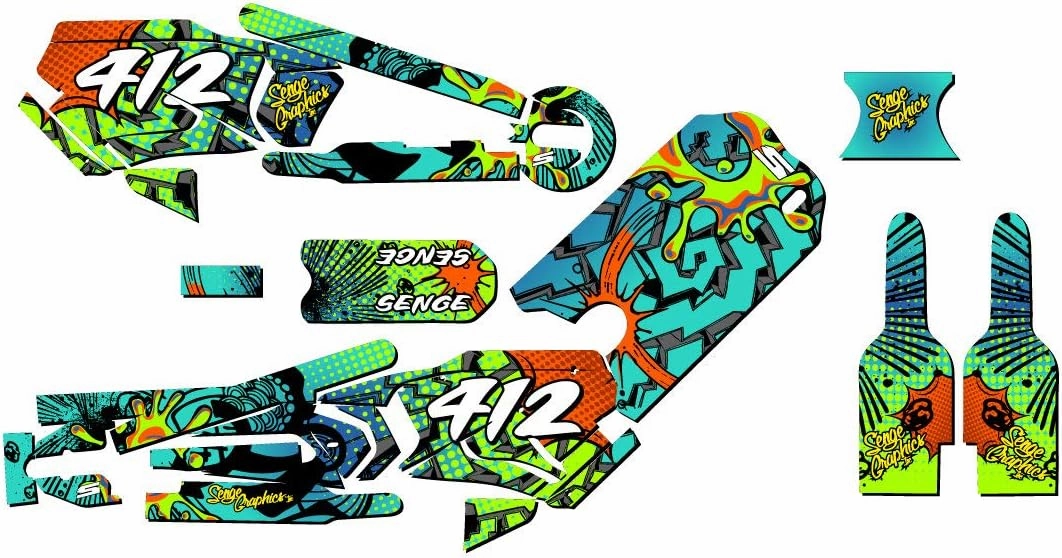 12eDRIVE Zany Blue Senge Graphics Kit Compatible with Stacyc