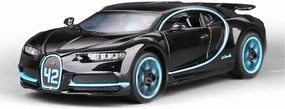 1:32 Bugatti Chiron zinc Alloy Pull Back Car Diecast Electronic Toys with Lights and Music,Decorative,Mini Vehicles Toys for Kids,Boyfriend,Young Peoples Gift（Black）