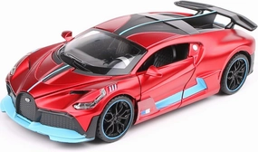 1:32 Bugatti Divo zinc Alloy Pull Back Car Diecast Electronic Toys with Lights and Music,Decorative,Mini Vehicles Toys for Kids,Boyfriend,Young Peoples Gift(RED)