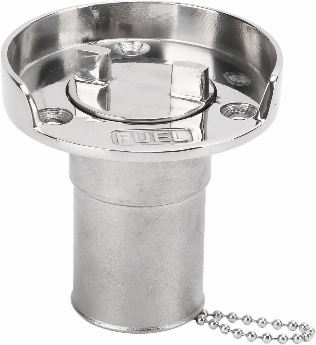 1.5 Inch Boat Deck Fuel Gas Filler, Deck Filler Marine Hardware, with Cap, Fill Gas Fuel, Mirror Polished 316 Stainless Steel, for Boats, Yachts, Caravans, Trailers