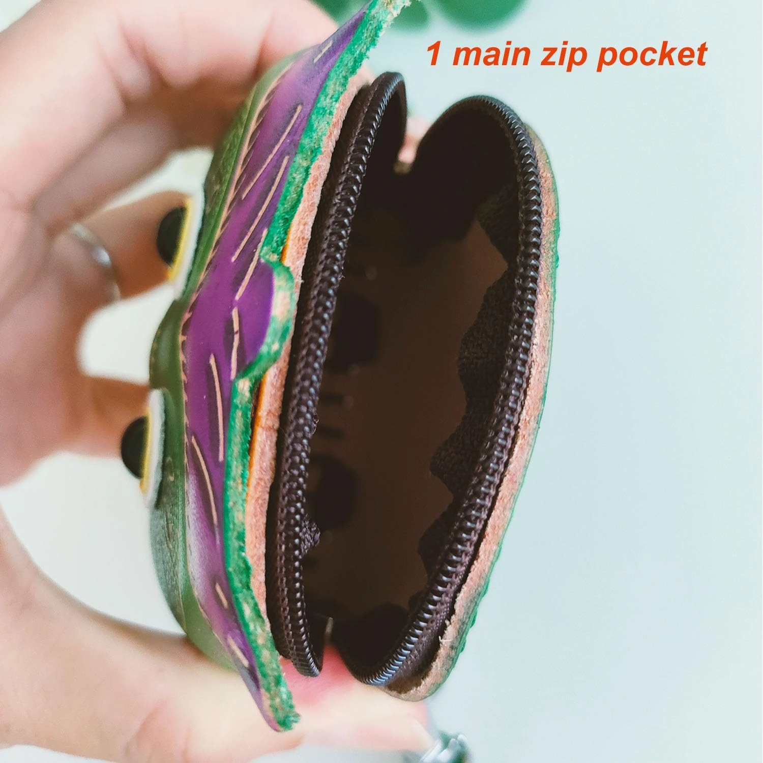 1 Piece Leather Zipper Coin Purse Owl Wallet, Handbag, Wrist Bag, Coin Organizer, Coin Clip, Mini Leather Zipper Organizer for Women,Mother's Day Gift (green)