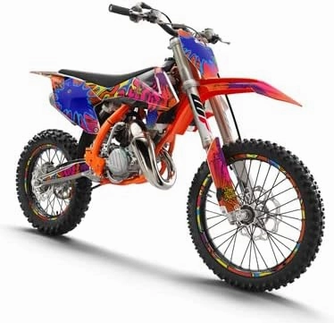 2016-2018 SX 50 Zany Pink Senge Graphics Complete Kit Compatible with KTM