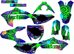 2018-2025 YZ 65 Zany Blue Senge Graphics Complete Kit Compatible with Yamaha