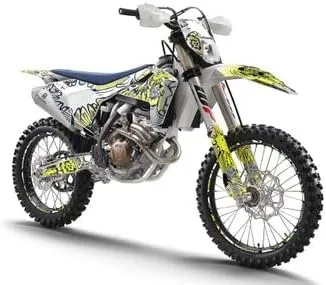 2020-2023 TE Zany Yellow Senge Graphics Complete Kit with Rider I.D. Compatible with Husqvarna