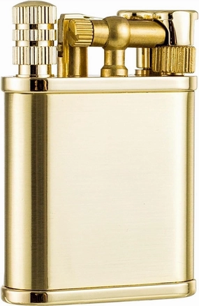 2 in 1 Vintage Kerosene Lighter Permanent Match Lighter Trench Lighter Soft Flame Antique Rocker Arm Flint Wheel Kerosene Lighter with Permanent Match Smoking Gift for Men and Women(Gold)