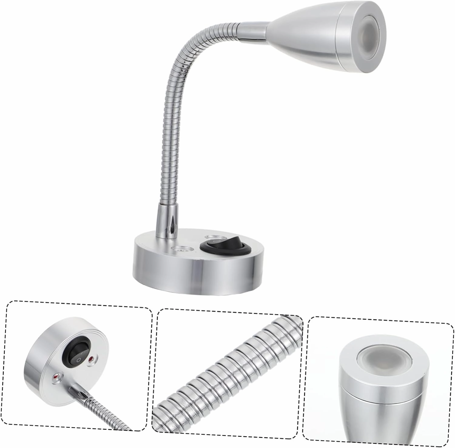 2pcs Portable Led Reading Light Car Swivel Spotlight for Rv Boat Motorhome Warm Light Fixture for Interior Lighting Reading