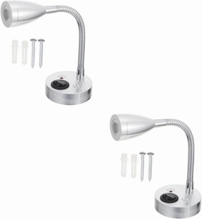 2pcs Portable Led Reading Light Car Swivel Spotlight for Rv Boat Motorhome Warm Light Fixture for Interior Lighting Reading