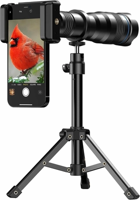 36X Telephoto Lens, Evil Eye High Power HD Telephoto Phone Lens with Tripod for Android & iPhone, Samsung and Most Smartphone
