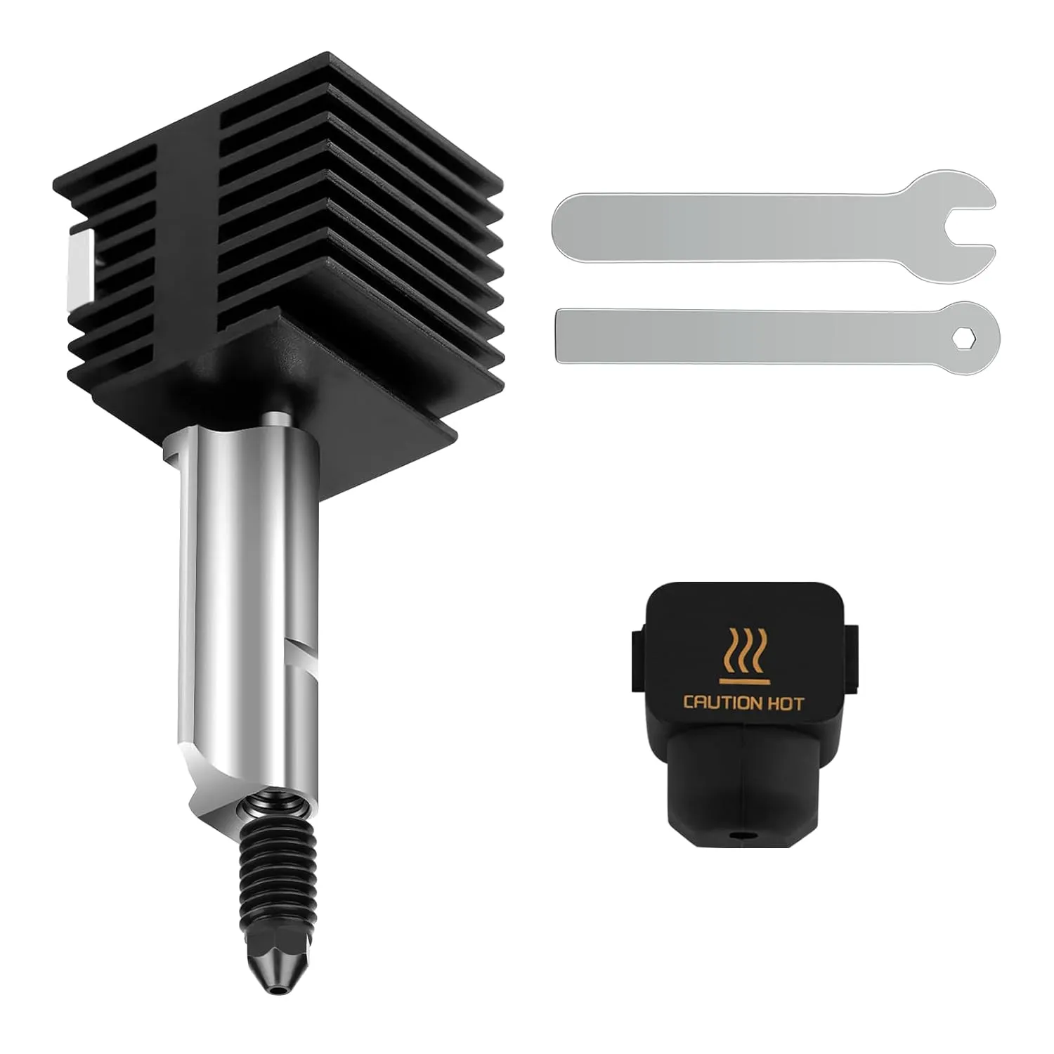 3D Printer Hotend Kit for Bambu Lab A1 Series, 3D Print Head Hot End Heating Block Kit with 0.8mm Hardened Steel Nozzle and Silicone Socks for Bambu Lab A1/A1 Mini