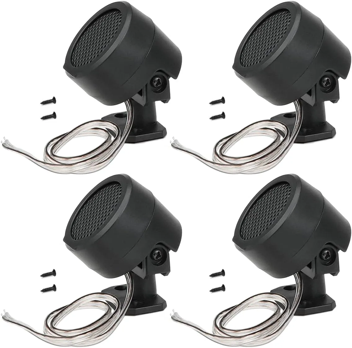 4 Pcs 500W Dome Tweeters, TP-006A High Power Stereo Car Tweeter Mini Dome Tweeter Speakers, Surface Mounting on Truck and Boat