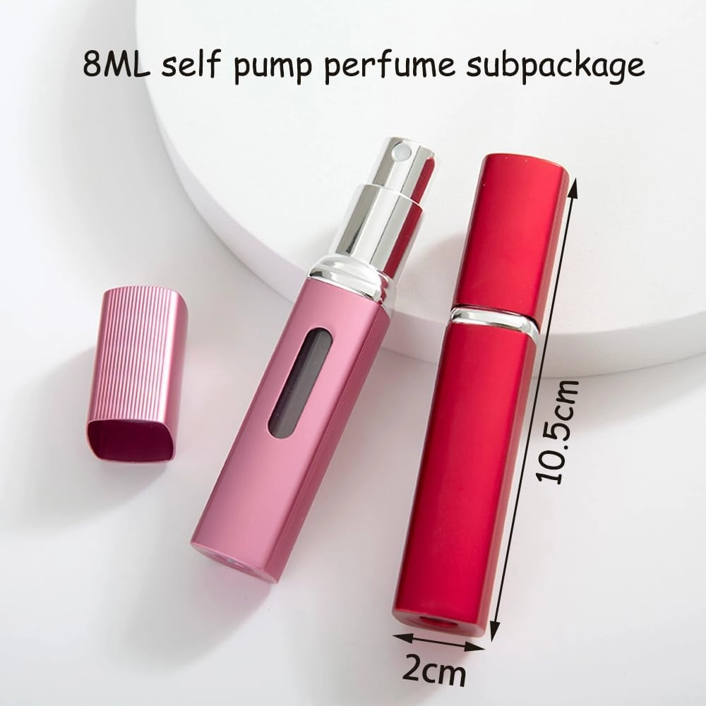 4PCS Perfume Travel Refillable Bottle, Bottom-Filling Fragrances Perfumes Atomizer, Mini Cologne Dispenser, Portable Sprayer Perfume Contianer, for Traveling of 8ML