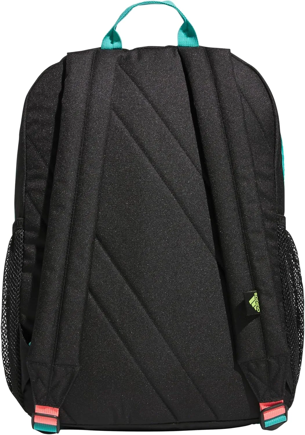 adidas Ready Small Backpack for Women and Men, Durable Laptop Bag for Work, Black/Semi Mint Rush Green/Acid Red, One Size