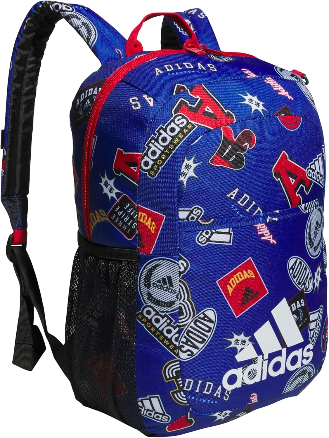 adidas Ready Small Backpack for Women and Men, Durable Laptop Bag for Work, Rec League Team Royal Blue/White/Better Scarlet, One Size