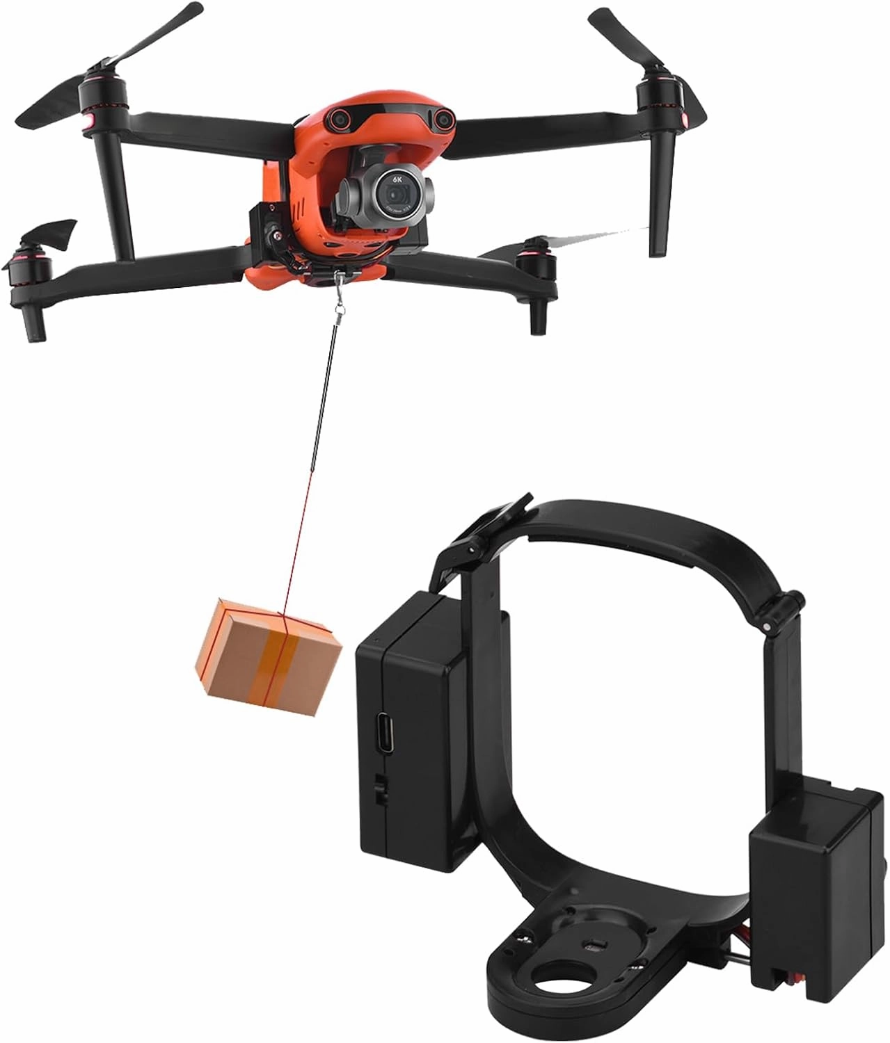 Airdrop System Compatible for Autel Robotics EVO II/EVO II Pro Drone Clip Payload Release Dropping Device Clip Delivery Airdropper Transport Dropper Thrower for Fishing Bait&Wedding&Search&Rescue