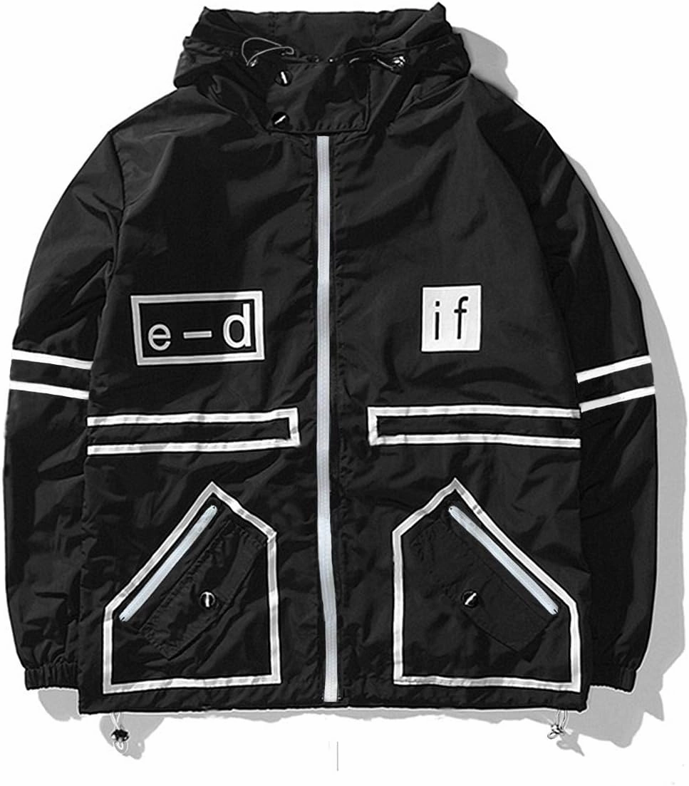 AITFINEISM Men's Lightweight Windbreaker Jacket Casual Zip Up Jackets With Hooded