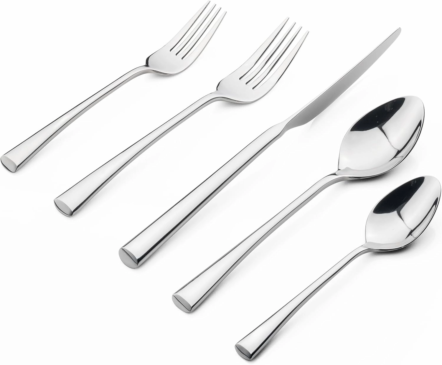 Alata Bailey 20-Piece Forged Silverware Set Stainless Steel Flatware Set,Service for 4,Mirror Polished Cutlery Set,Dishwasher Safe…
