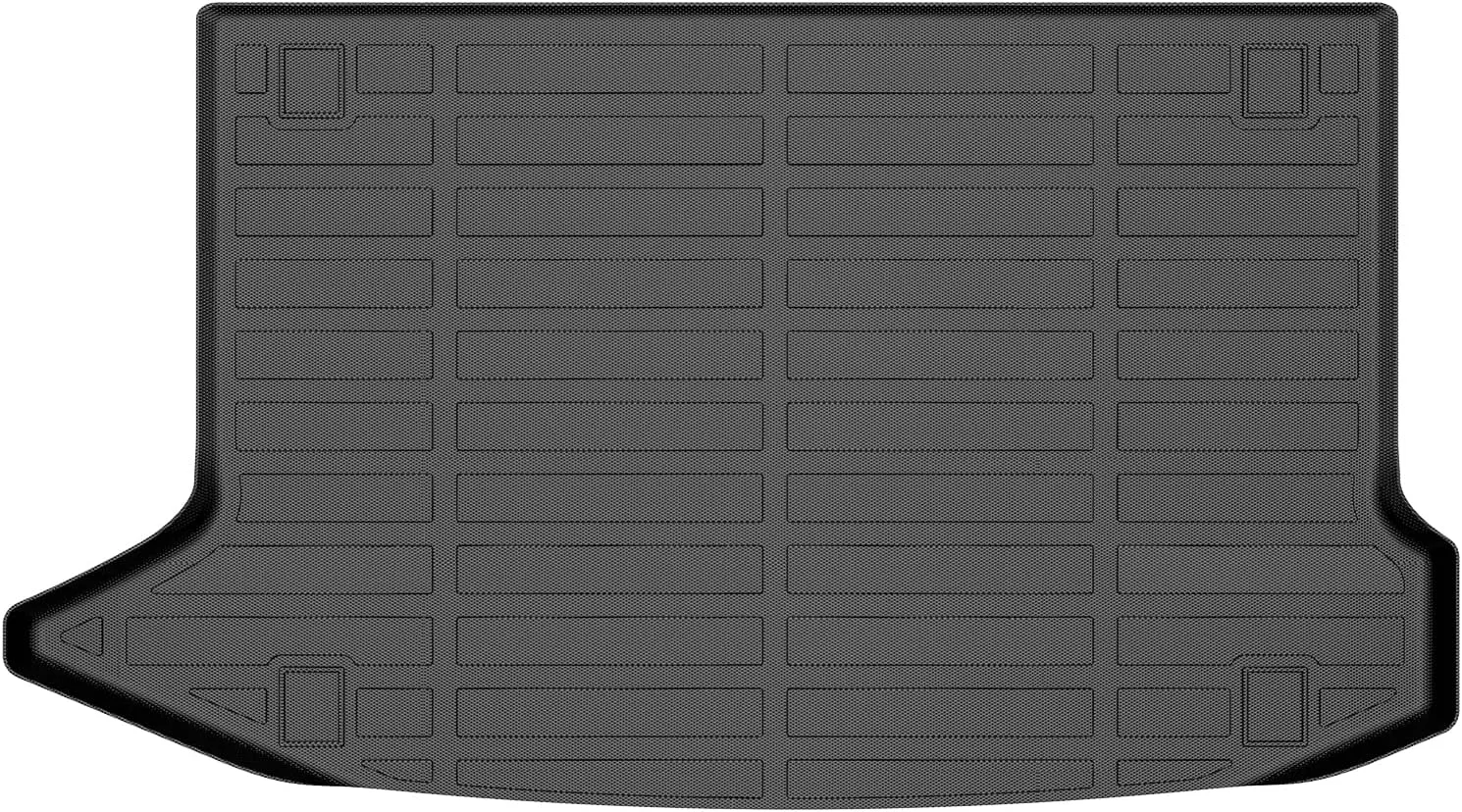 All Weather Cargo Liner for Hyundai Kona 2018-2023/ Kona N 2022-2023/ Kona Electric 2019-2023 Custom Fit Automotive Trunk Floor Mat Accessories -Black