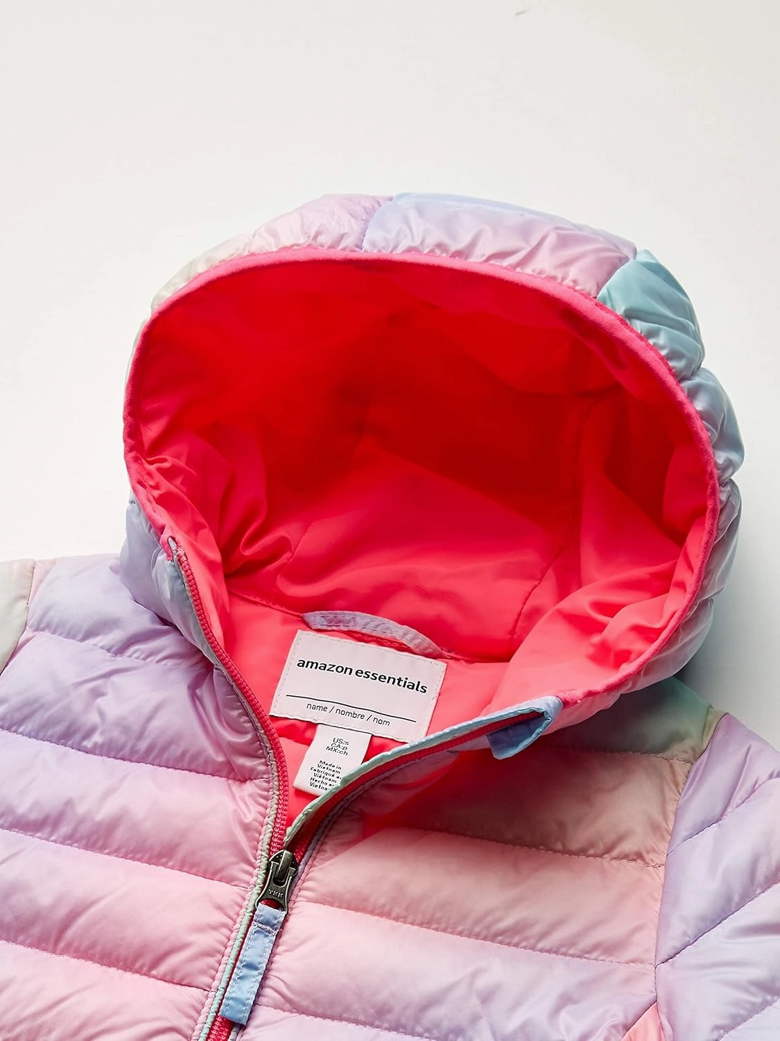 Amazon Essentials Girls and Toddlers' Lightweight Water-Resistant Packable Hooded Puffer Jacket