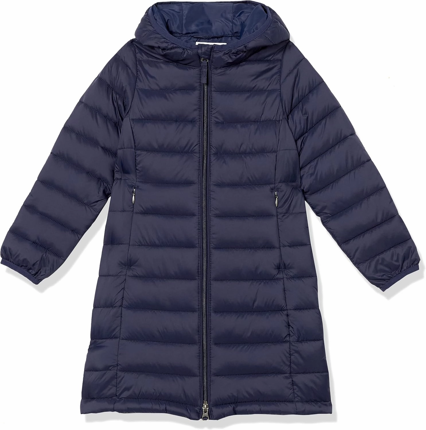 Amazon Essentials Girls and Toddlers' Long Lightweight Hooded Puffer Jacket