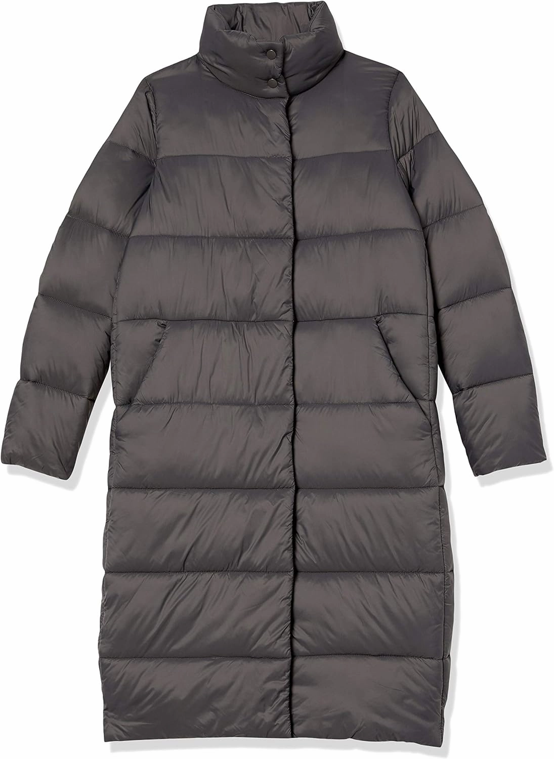 Amazon Essentials Women's Lightweight Full-Zip Water-Resistant Long Cocoon Puffer Winter Coat
