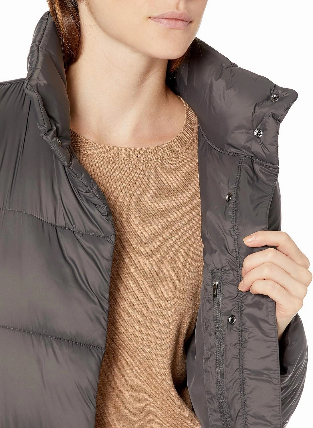 Amazon Essentials Women's Lightweight Full-Zip Water-Resistant Long Cocoon Puffer Winter Coat