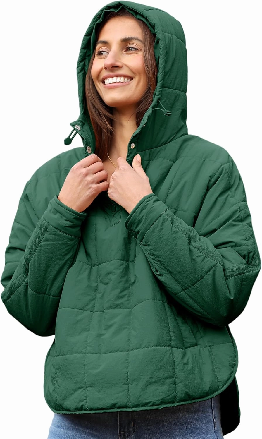 AMEBELLE Women's Oversized Hooded Puffer Jacket Quilted Jackets for Women Lightweight Winter Warm Padded Hoodies Coat