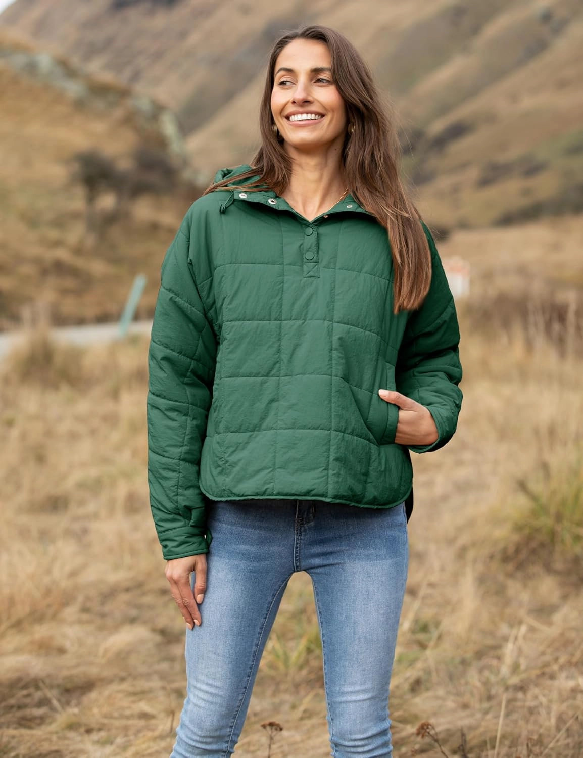 AMEBELLE Women's Oversized Hooded Puffer Jacket Quilted Jackets for Women Lightweight Winter Warm Padded Hoodies Coat