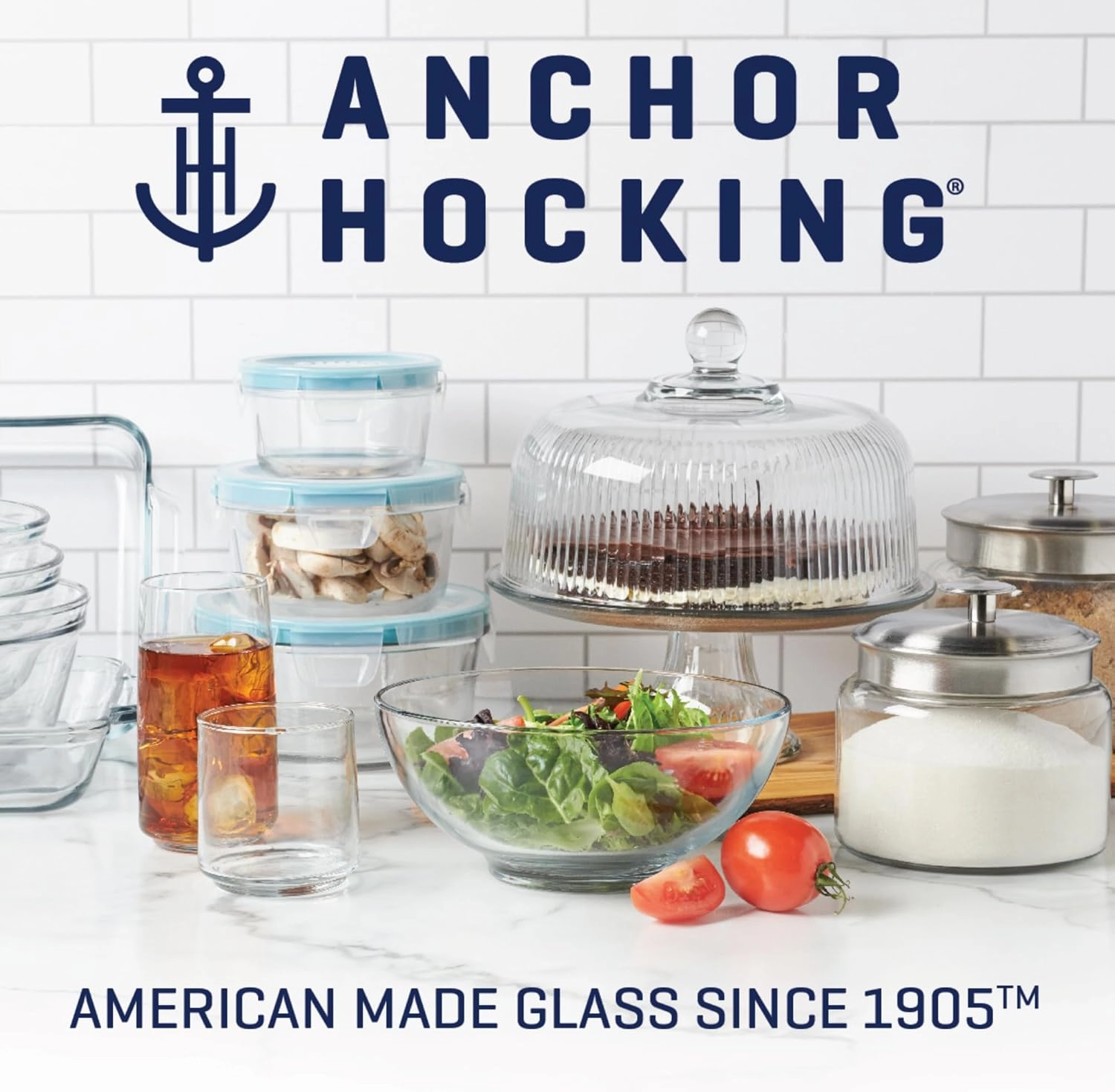 Anchor Hocking Linden Drinking Glasses (16-Pieces, dishwasher safe)