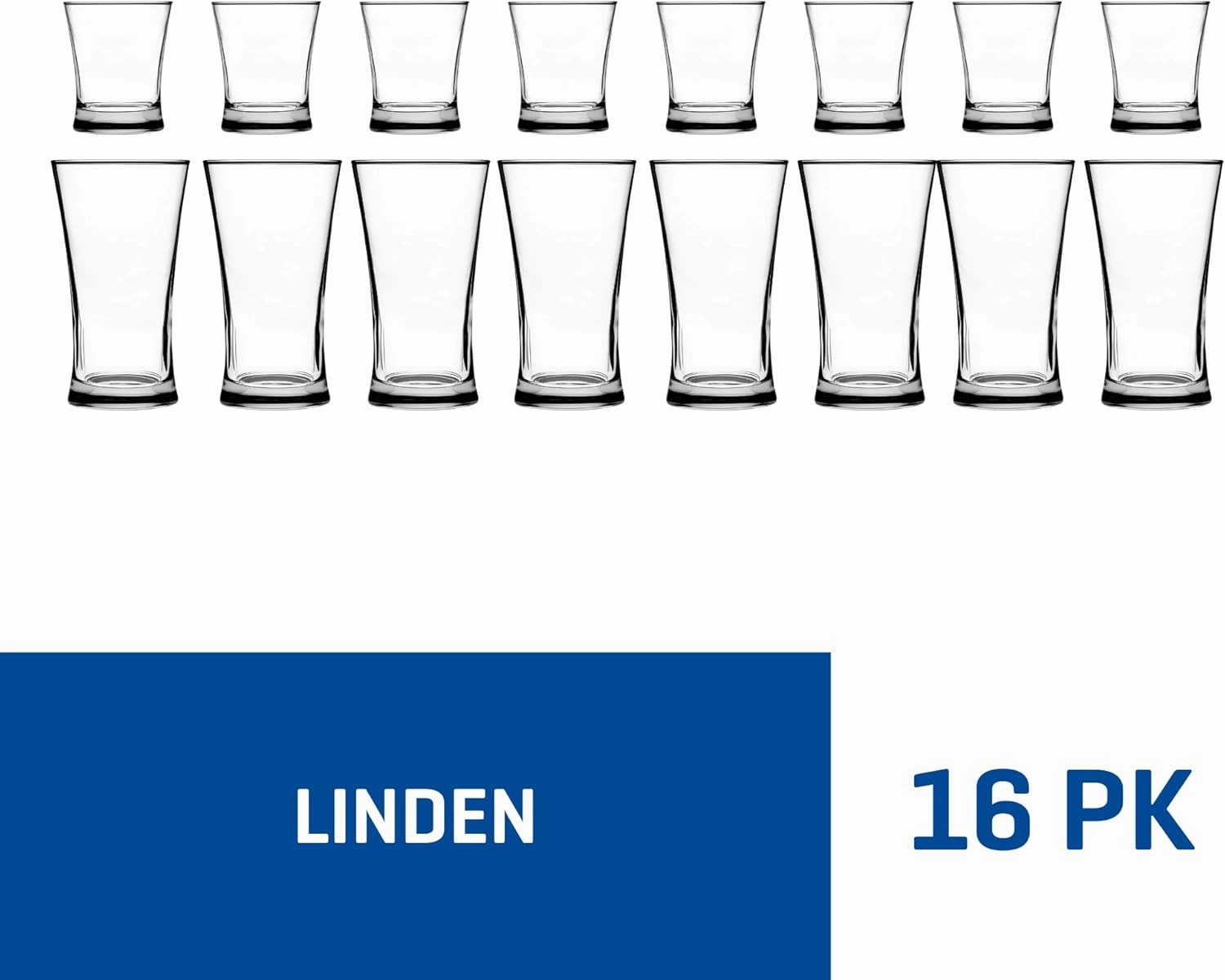Anchor Hocking Linden Drinking Glasses (16-Pieces, dishwasher safe)