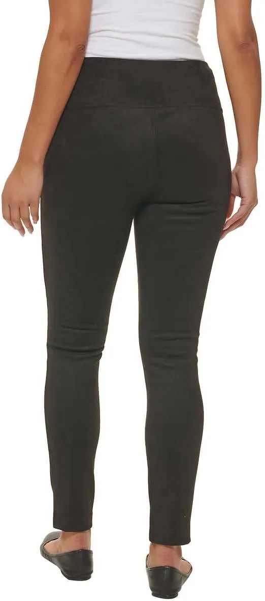 Andrew Marc Womens Lightweight Faux Suede Pull on Pant