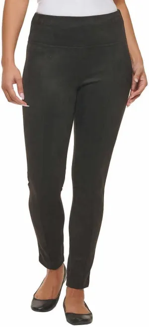 Andrew Marc Womens Lightweight Faux Suede Pull on Pant