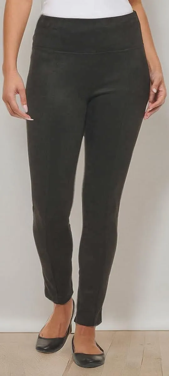 Andrew Marc Womens Lightweight Faux Suede Pull on Pant