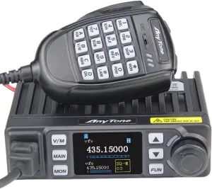 AnyTone Mini Size Dual Band Transceiver Mobile Radio VHF/UHF Two Way Radio AT-779UV for Car Vehicle Black