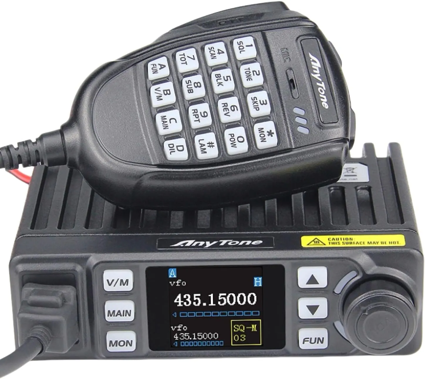 AnyTone Mini Size Dual Band Transceiver Mobile Radio VHF/UHF Two Way Radio AT-779UV for Car Vehicle Black