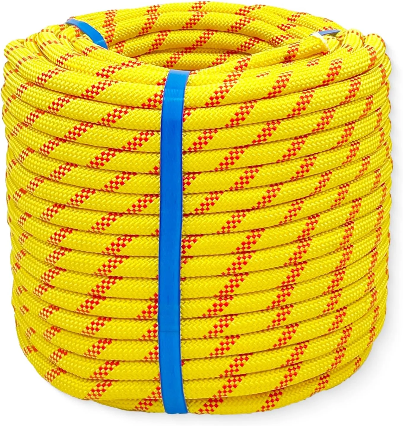 Arborist Rigging Rope Bull Rope (1/2 in x 150ft) Polyester Braided Arborist Rope 48 Strands for Various Outdoor Applications Construction Climbing Swing Sailing