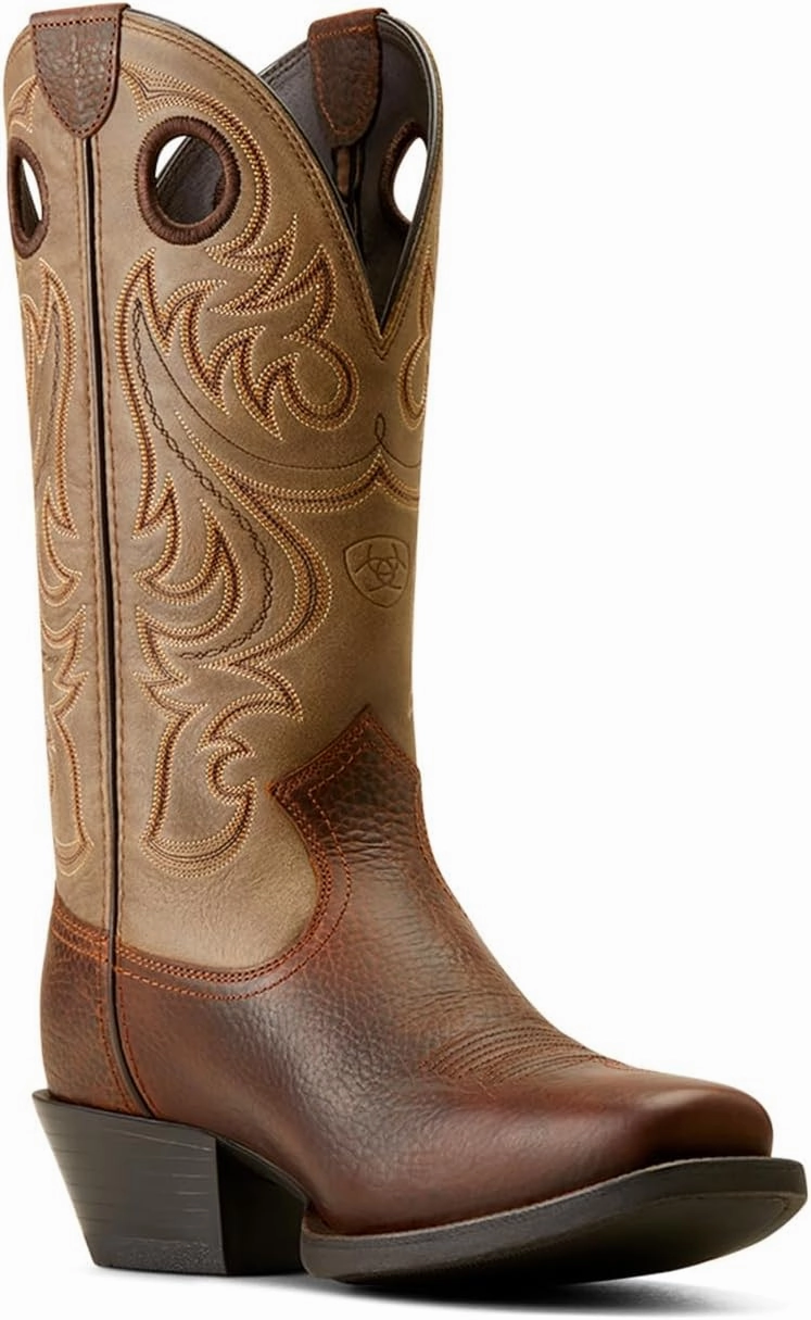 ARIAT Brown Oiled Rowdy/Brown Bomber Sport Square Toe Men's Cowboy Boots 10050992