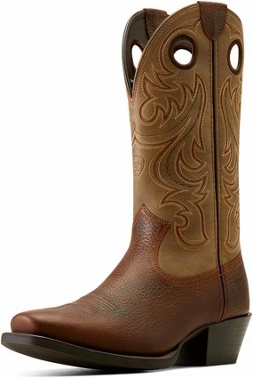 ARIAT Brown Oiled Rowdy/Brown Bomber Sport Square Toe Men's Cowboy Boots 10050992