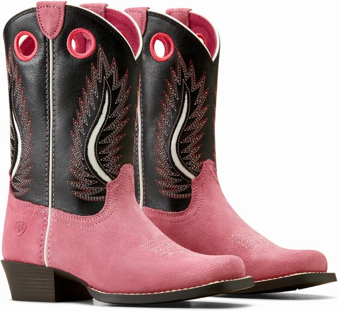 ARIAT Kids Futurity Ft. Worth Teal Suede Western Boot