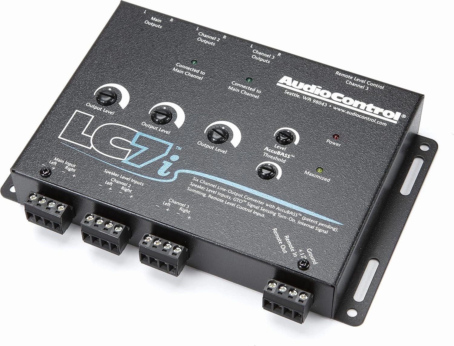 AudioControl LC7i Black 6-Channel Line Output Converter with Bass Restoration