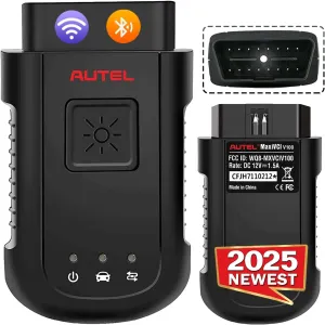 Autel MaxiSYS VCI100 Wireless Diagnostic Interface, 2025 MaxiVCI VCI V100 Car Communication Interface, OBD2 Connector Adapter Dongle, Compatible for Autel Scanner MS906BT MK906BT MS906TS