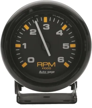 AUTO METER 2306 Autogage Mini Tachometer,2.750 in., Black dial/Black bezel
