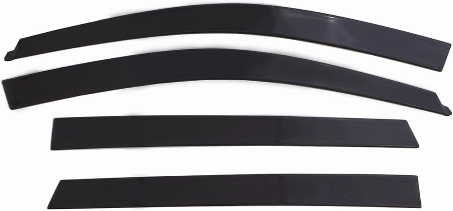 Auto Ventshade [AVS] Low Profile Rain Guards For 2015 - 2025 Ford F-150 (17-25 Raptor; 22-25 Lightning) 2017-2025 F-250/F-350/F-450 SuperCab | Window Vent Visors, 4 pcs. - Dark Smoke | 894061