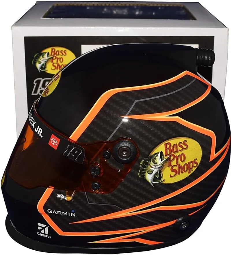 AUTOGRAPHED 2020 Martin Truex Jr. #19 Bass Pro Shops Toyota Team (Joe Gibbs Racing) NASCAR Cup Series Signed NASCAR Replica Mini Helmet with COA