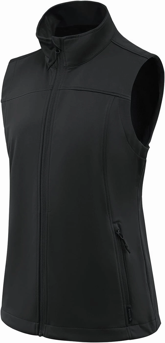 baleaf Women's Lightweight Vest Softshell Sleeveless Jacket Windproof Stand Collar with Zipper Pockets Running Hiking Golf