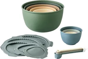Bamboozle Astrik Mega Baking Bundle| 5 Piece Mixing Bowl Set | Measuring Cups and Spoons | Silicone Lid Set | Cooking and Meal Prep | Dishwasher Safe | Microwave Safe | Alpine Forest